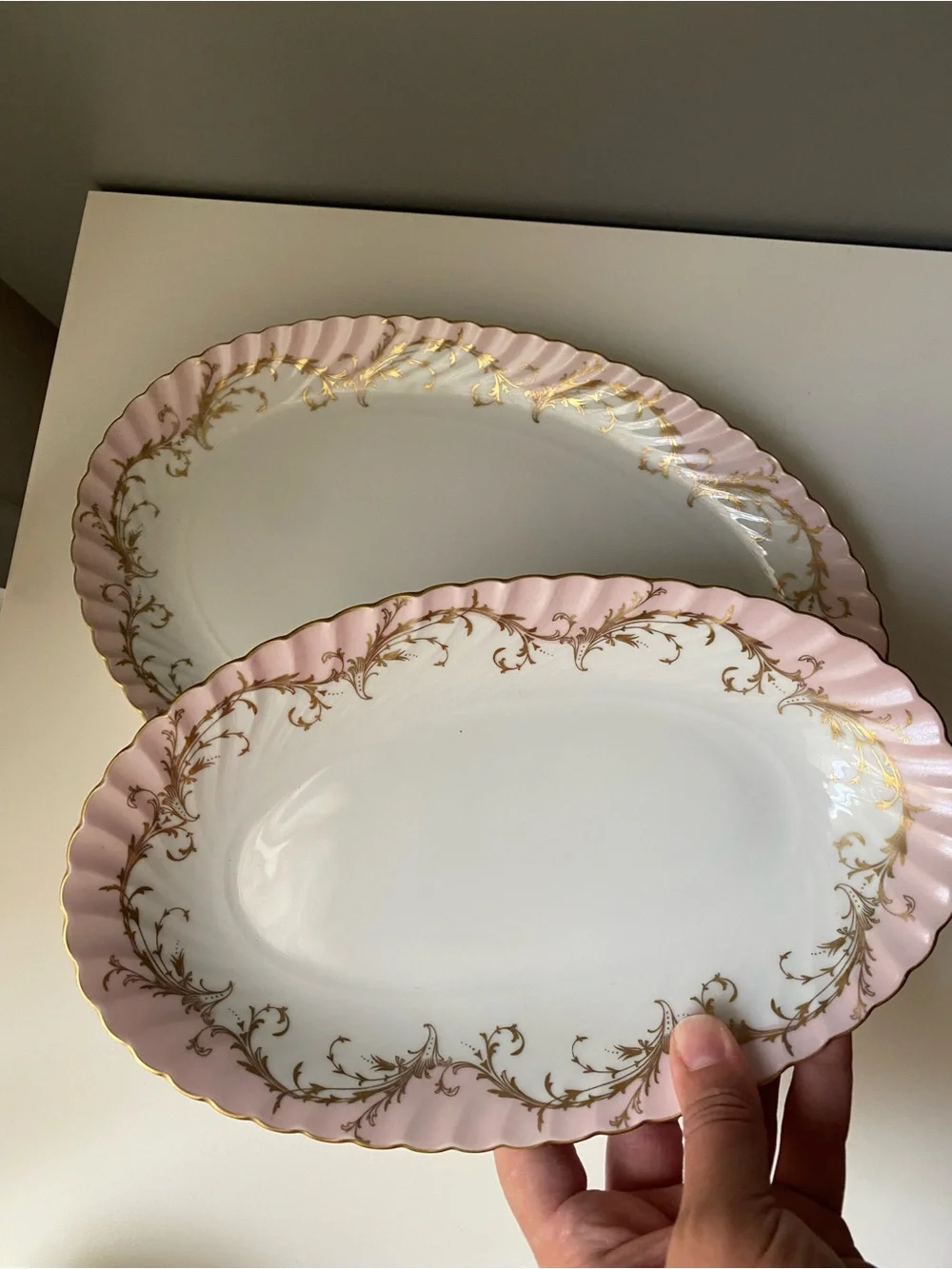 Royal Bayreuth Germany set of two oval platters
